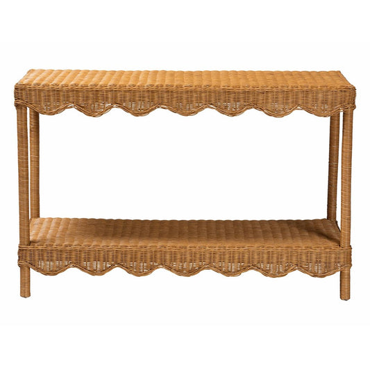 bali & pari - Oteria Console Table in Light Honey - Palm Short-Light Honey Rattan-Console Table view 2