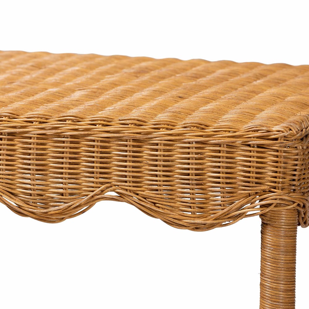 bali & pari - Oteria Console Table in Light Honey - Palm Short-Light Honey Rattan-Console Table view 4