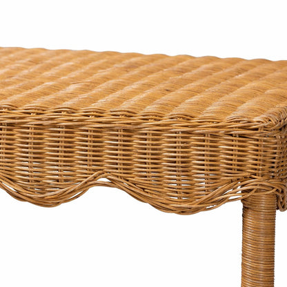 bali & pari - Oteria Console Table in Light Honey - Palm Short-Light Honey Rattan-Console Table view 4