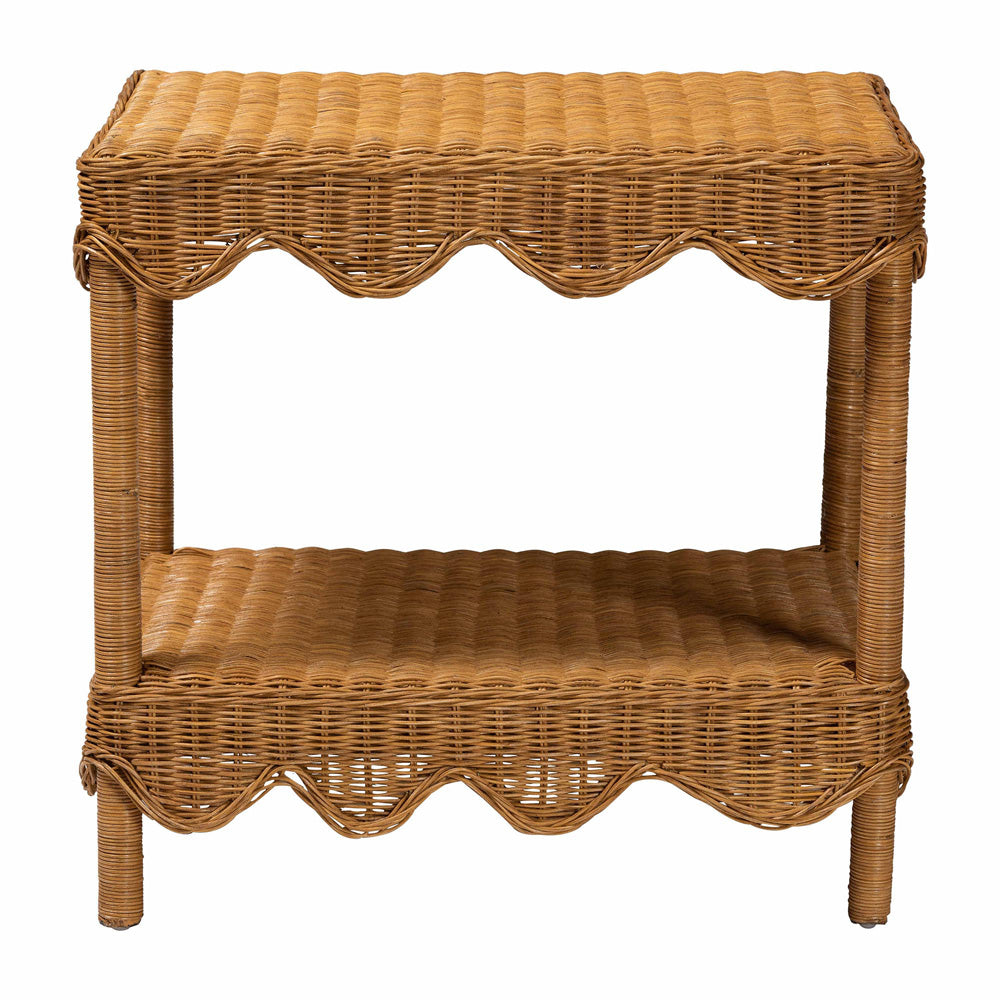 bali & pari - Oteria Side Table in Light Honey - Palm Short-Light Honey Rattan-Side Table view 2