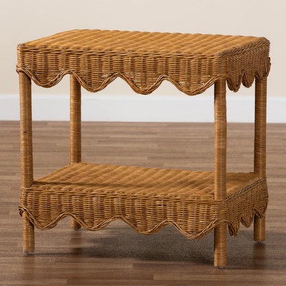 bali & pari - Oteria Side Table in Light Honey - Palm Short-Light Honey Rattan-Side Table view 8
