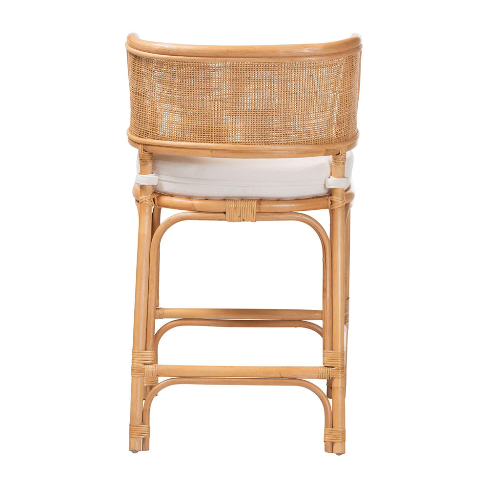 bali & pari - OttisCounter Stool in Light Honey - Ottis-Rattan/Light Honey-Cushion-CS view 4