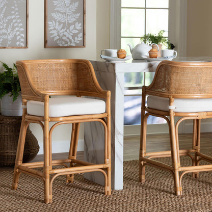 bali & pari - OttisCounter Stool in Light Honey - Ottis-Rattan/Light Honey-Cushion-CS view 8