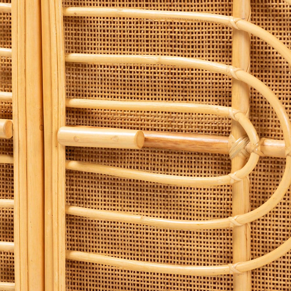 bali & pari - Ovalet Storage Cabinet in Natural Brown - Ovalet-Rattan-Cabinet view 5
