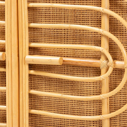 bali & pari - Ovalet Storage Cabinet in Natural Brown - Ovalet-Rattan-Cabinet view 5