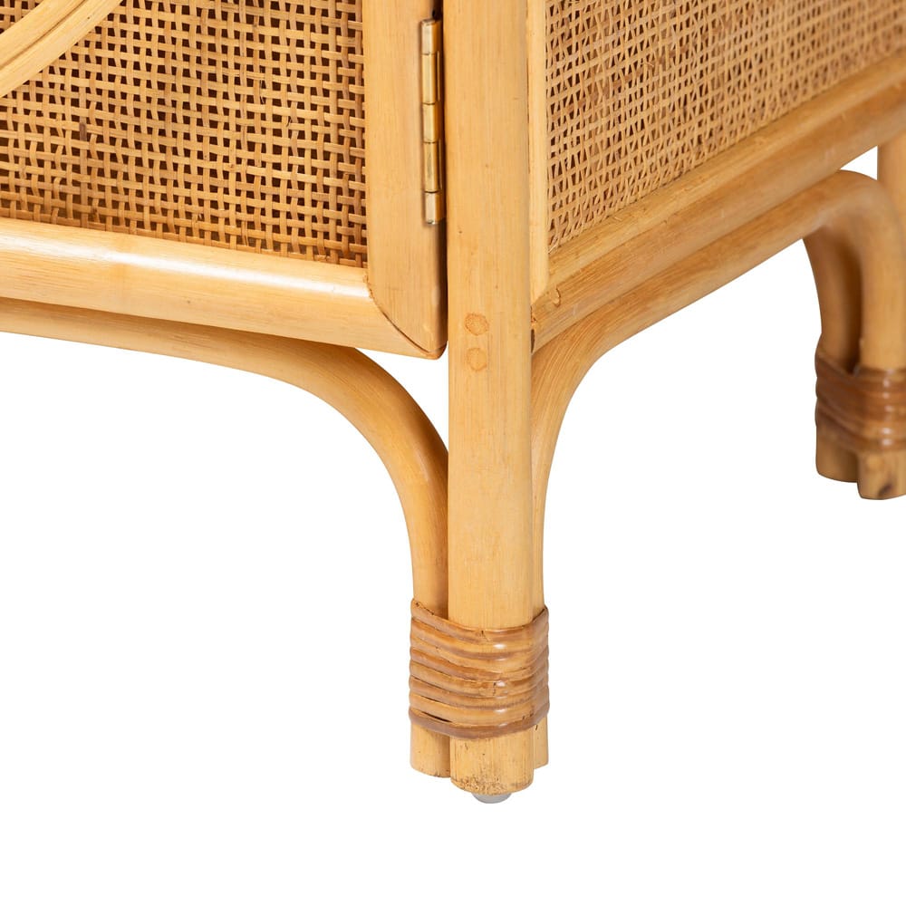 bali & pari - Ovalet Storage Cabinet in Natural Brown - Ovalet-Rattan-Cabinet view 6