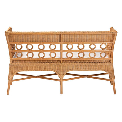 bali & pari - Oxford Dining Bench in Light Honey - Oxford-Light Honey Rattan-Arm-Bench view 4