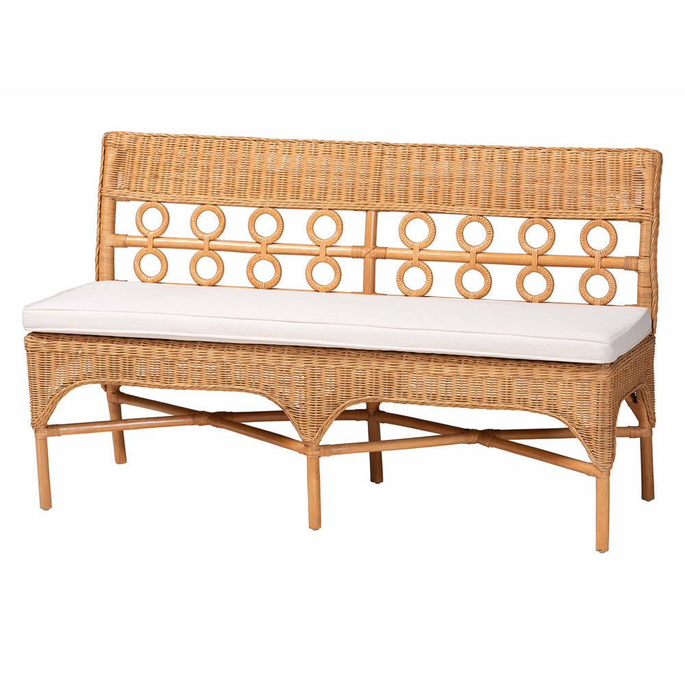 bali & pari - Oxford Dining Bench in Light Honey - Oxford-Light Honey Rattan-Armless-Bench view 1