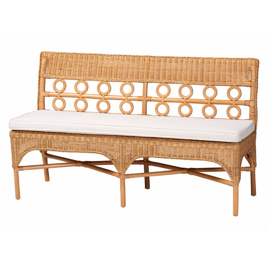 bali & pari - Oxford Dining Bench in Light Honey - Oxford-Light Honey Rattan-Armless-Bench view 1