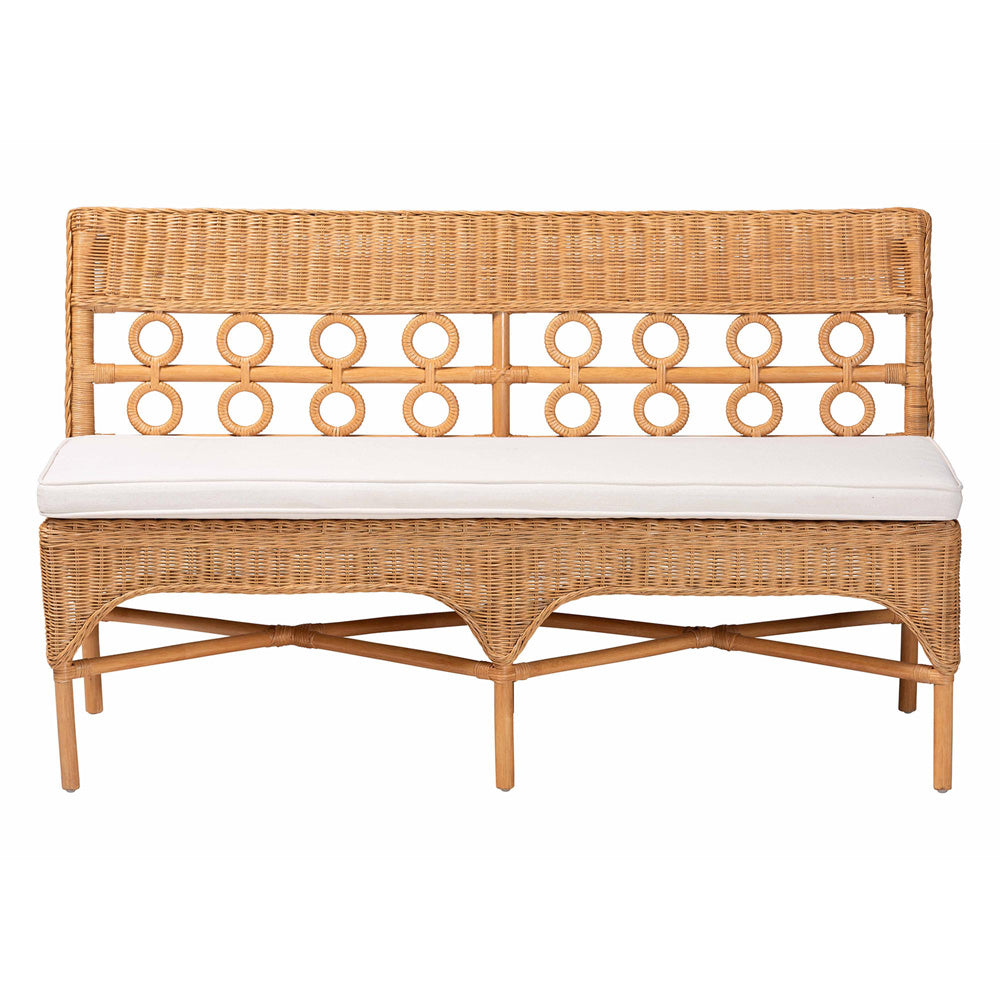 bali & pari - Oxford Dining Bench in Light Honey - Oxford-Light Honey Rattan-Armless-Bench view 2