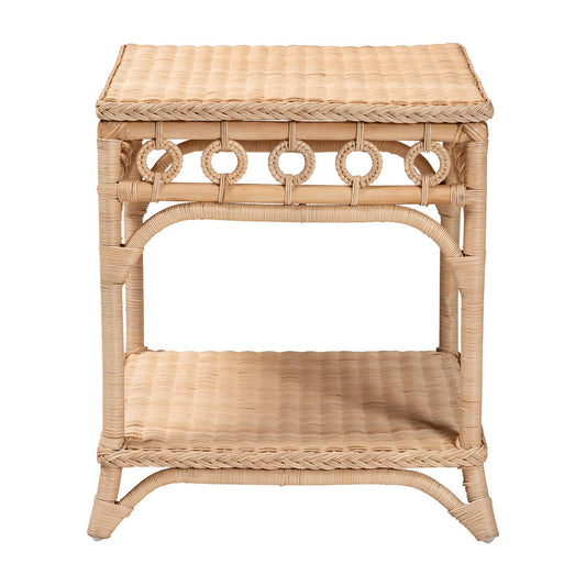 bali & pari - Oxford End Table in Natural Brown - WS119-Natural-Rattan-ET view 2