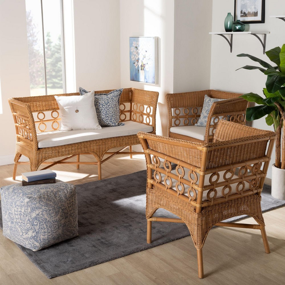bali & pari - Oxford Living Room Set in Light Honey - Oxford-Light Honey Rattan-3PC Set view 7