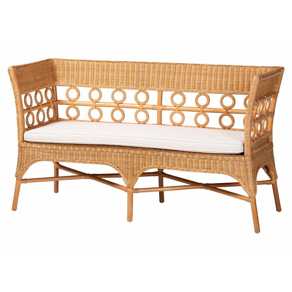 bali & pari - Oxford Set of 2 Corner Benches in Light Honey - Oxford-Light Honey Rattan-2PC Bench Set view 3
