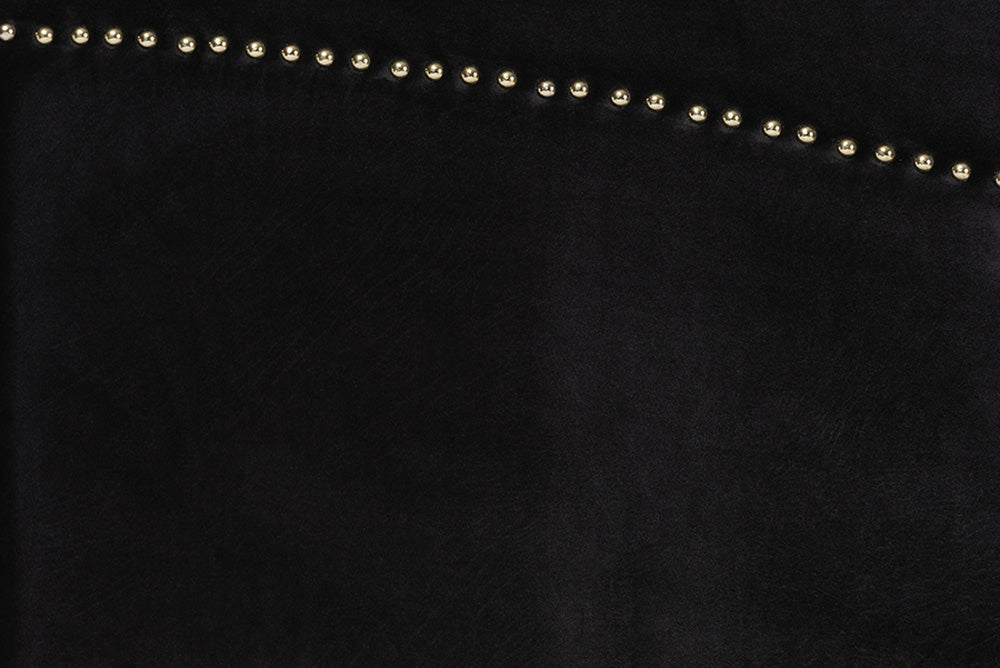 bali & pari - Oxley Queen Size Bed - Oxley-Black Velvet-Queen view 7
