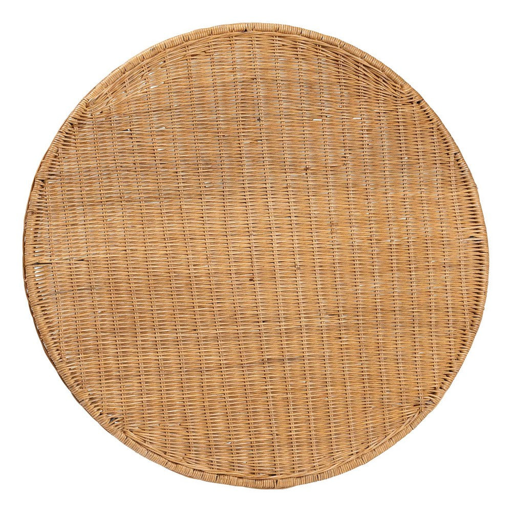 bali & pari - Pabla Accent Table in Light Honey - Palm Short-Round-Natural Rattan-Console Table view 4