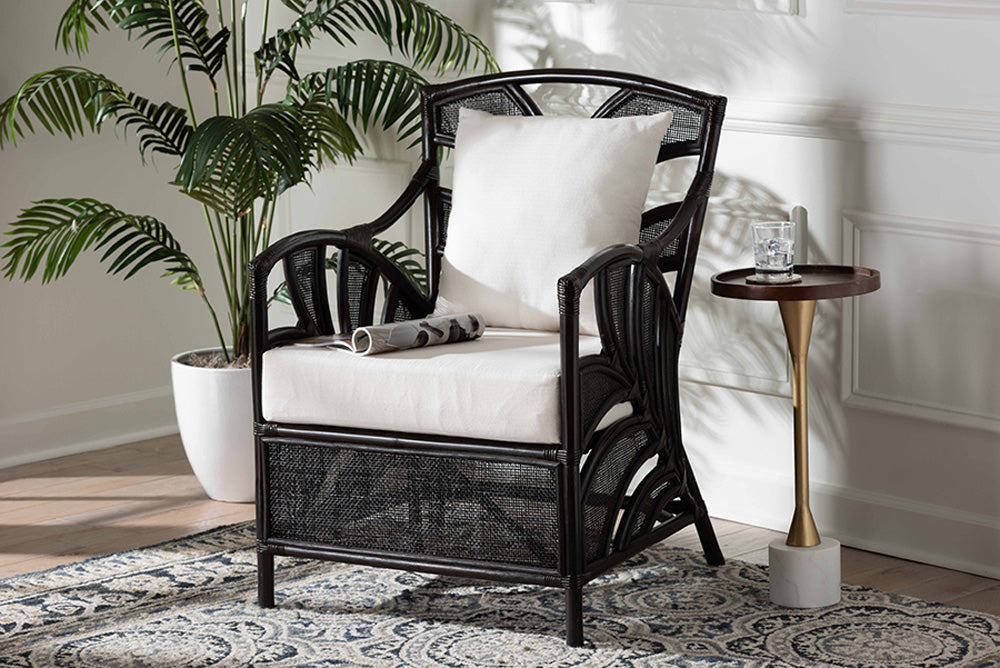 bali & pari - Paden Arm Chair - Paden-Rattan/Coffee Bean-Cushion-CC view 5