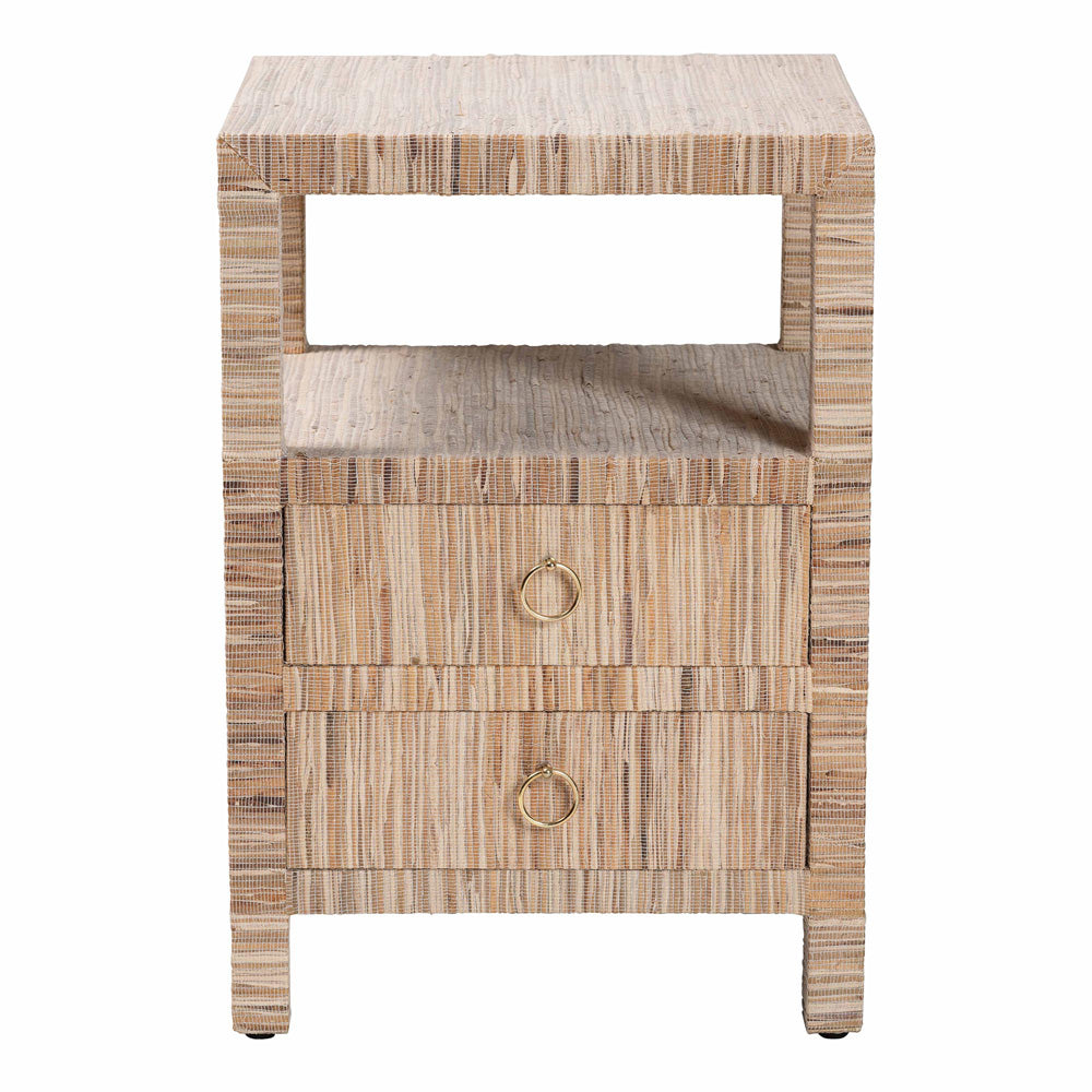 bali & pari - Paine Nightstand in Natural - Paine-Natural Woven Grasscloth-NS view 3