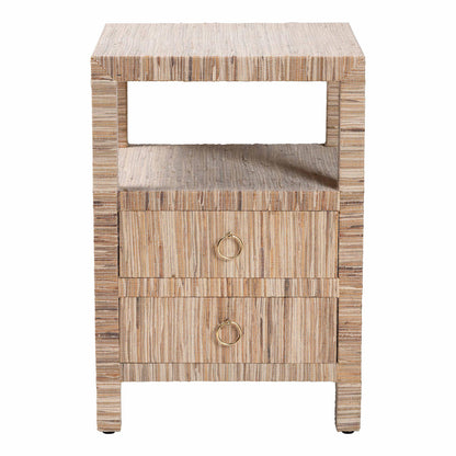 bali & pari - Paine Nightstand in Natural - Paine-Natural Woven Grasscloth-NS view 3