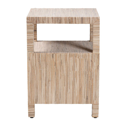 bali & pari - Paine Nightstand in Natural - Paine-Natural Woven Grasscloth-NS view 5