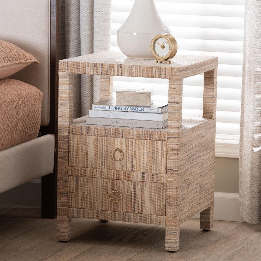 bali & pari - Paine Nightstand in Natural - Paine-Natural Woven Grasscloth-NS view 9