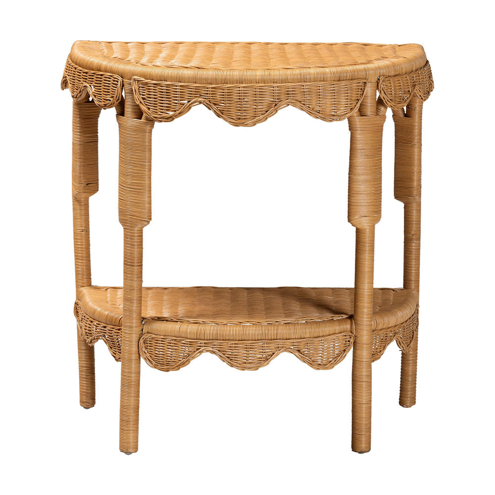 bali & pari - Paisley Console Table in Light Honey - Palm Short-Natural Rattan-Console Table view 2