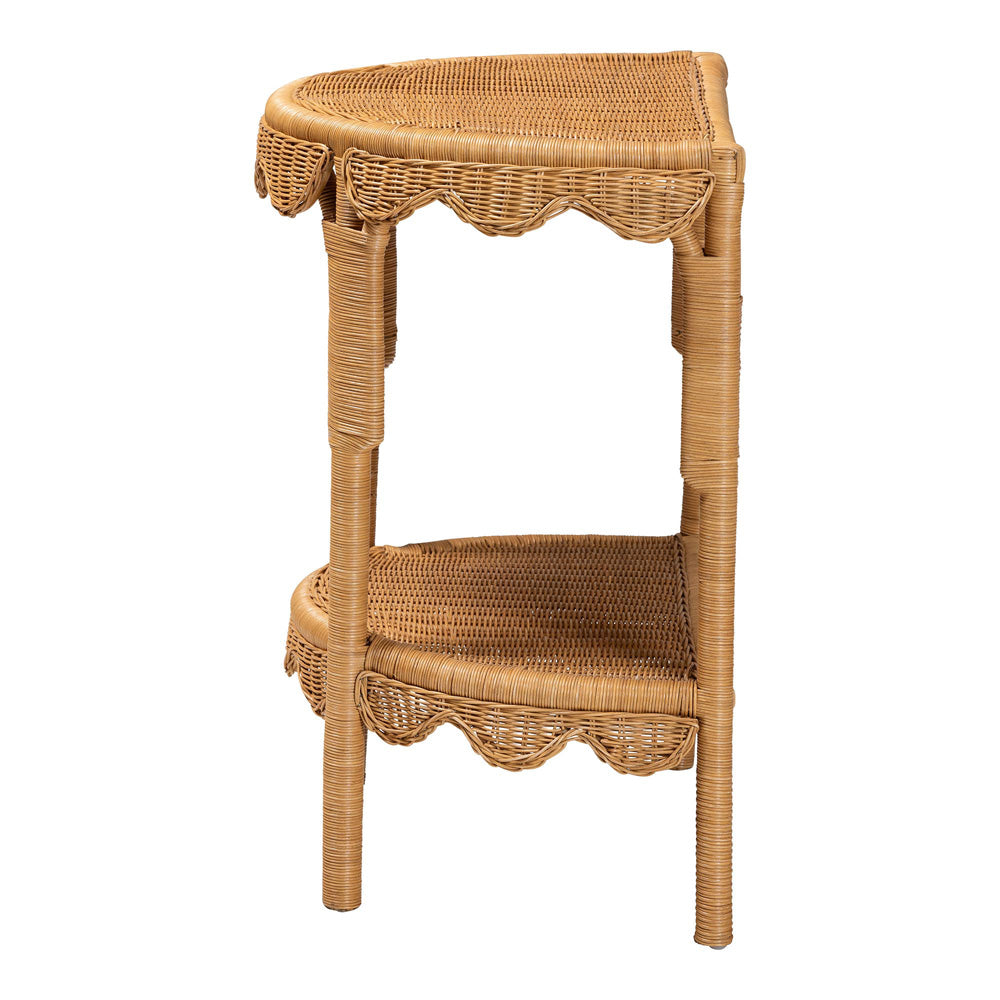 bali & pari - Paisley Console Table in Light Honey - Palm Short-Natural Rattan-Console Table view 3