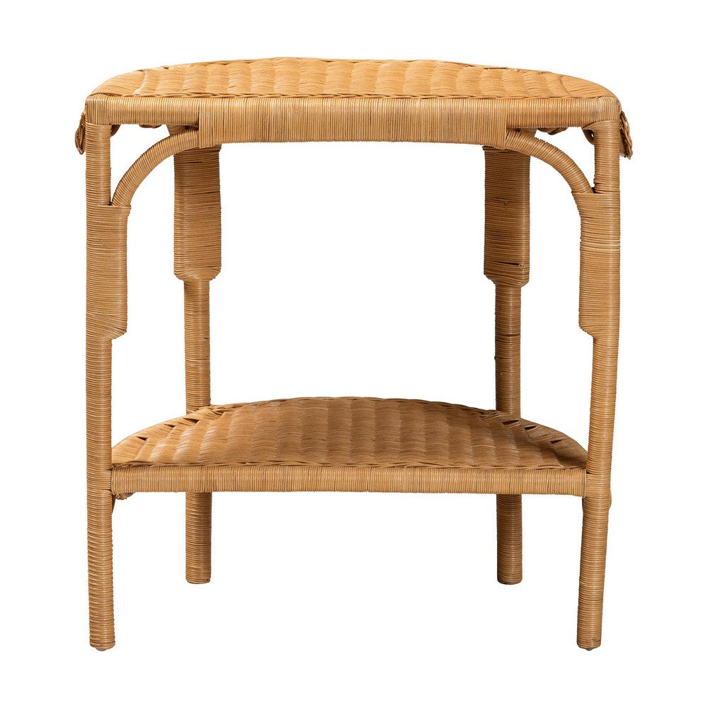 bali & pari - Paisley Console Table in Light Honey - Palm Short-Natural Rattan-Console Table view 4