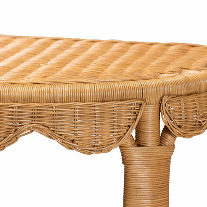 bali & pari - Paisley Console Table in Light Honey - Palm Short-Natural Rattan-Console Table view 5