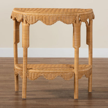 bali & pari - Paisley Console Table in Light Honey - Palm Short-Natural Rattan-Console Table view 9