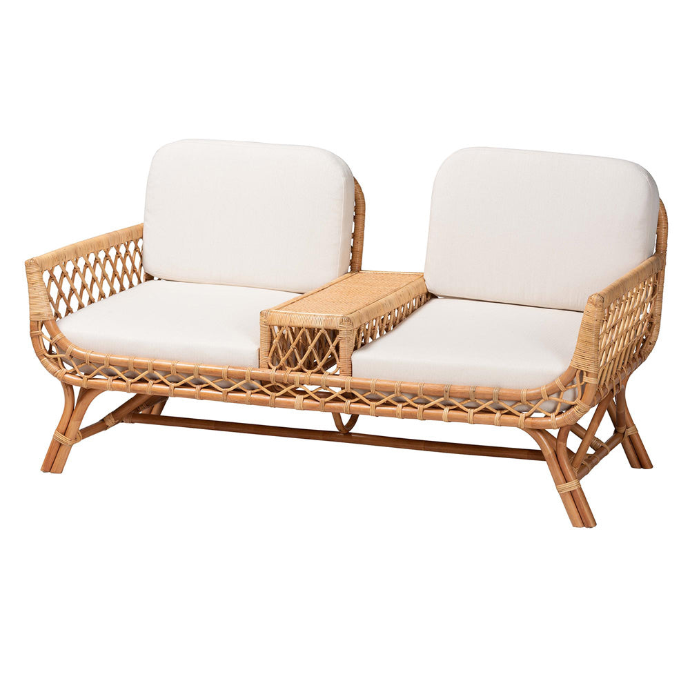 bali & pari - Pakis Sofa in Natural Rattan - Pakis-Light Honey-Sofa view 1