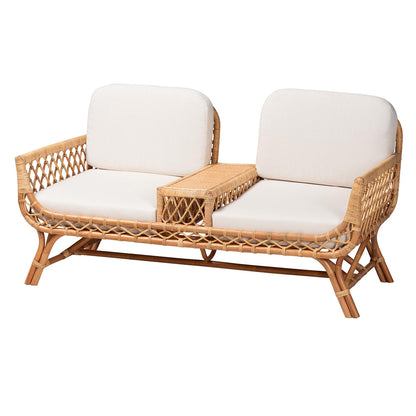 bali & pari - Pakis Sofa in Natural Rattan - Pakis-Light Honey-Sofa view 1
