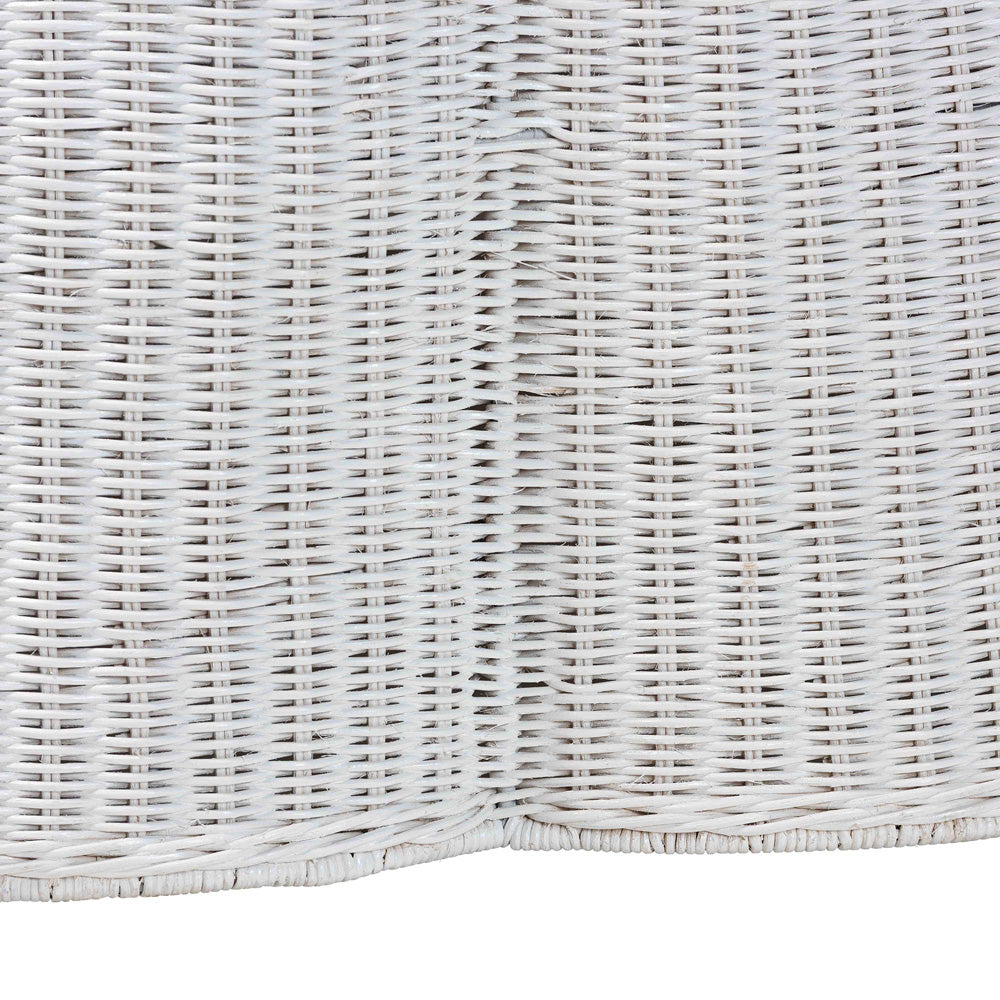 bali & pari - Palm Coffee Table in Chalk White  - Palm-White Rattan-Coffee Table view 2