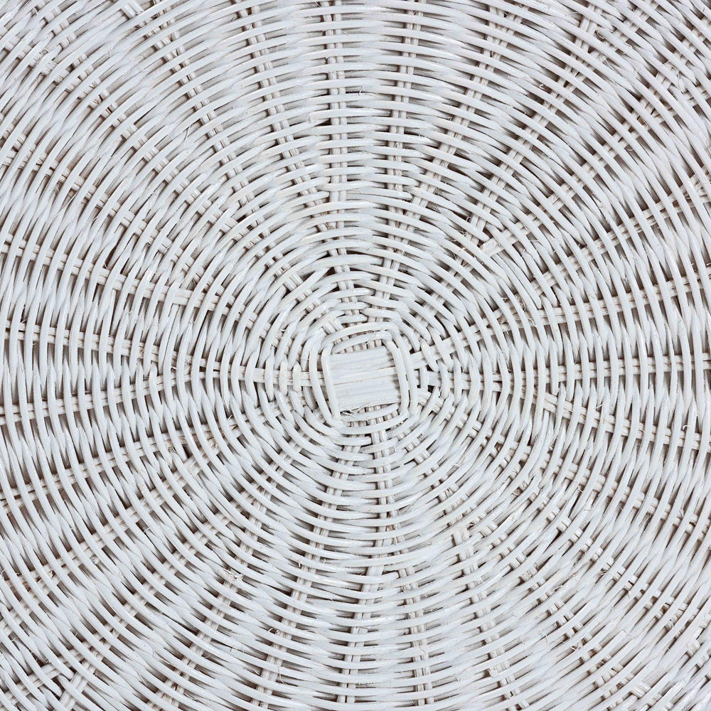 bali & pari - Palm Coffee Table in Chalk White  - Palm-White Rattan-Coffee Table view 3