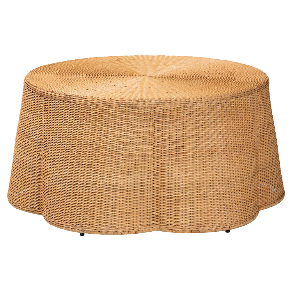bali & pari - Palm Coffee Table in Honey - Palm-Light Honey Rattan-Coffee Table view 1