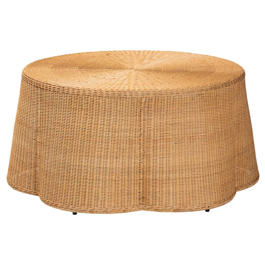 bali & pari - Palm Coffee Table in Honey - Palm-Light Honey Rattan-Coffee Table view 1