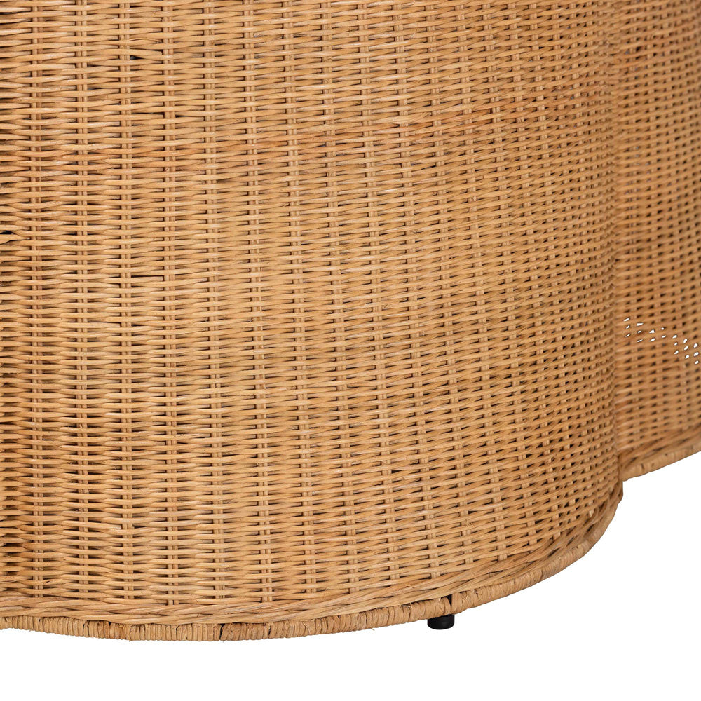bali & pari - Palm Coffee Table in Honey - Palm-Light Honey Rattan-Coffee Table view 3