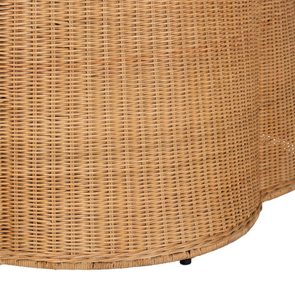 bali & pari - Palm Coffee Table in Honey - Palm-Light Honey Rattan-Coffee Table view 3