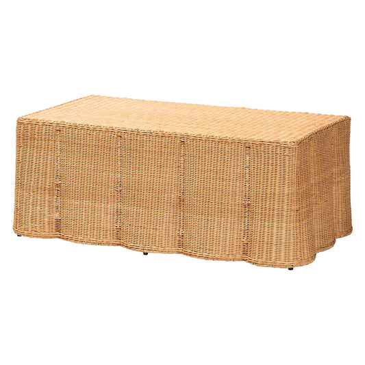 bali & pari - Palm Coffee Table in Light Honey - Palm-Light Honey Rattan-Rectangular-Coffee Table view 1