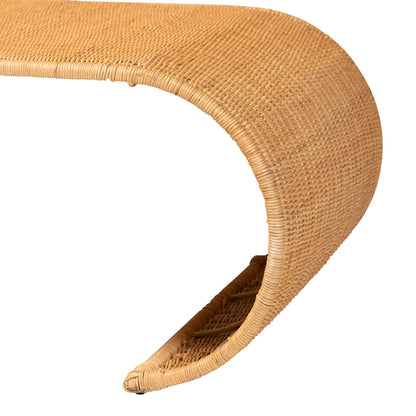 bali & pari  - Palm Coffee Table in Light Honey - Palm Waterfall-Light Honey/Rattan-Coffee Table view 4