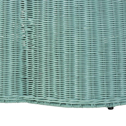 bali & pari - Palm Coffee Table in Seafoam Green - Palm-Green Rattan-Coffee Table view 2