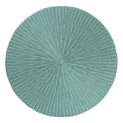 bali & pari - Palm Coffee Table in Seafoam Green - Palm-Green Rattan-Coffee Table view 3
