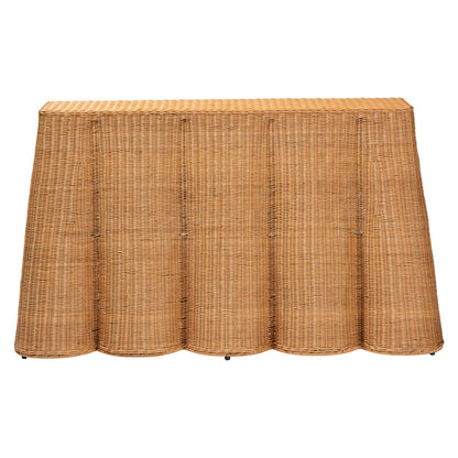 bali & pari - Palm Console Table in Honey - Palm-Light Honey Rattan-Console Table view 2