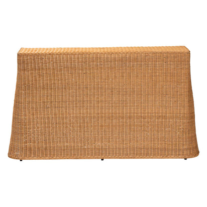bali & pari - Palm Console Table in Honey - Palm-Light Honey Rattan-Console Table view 4