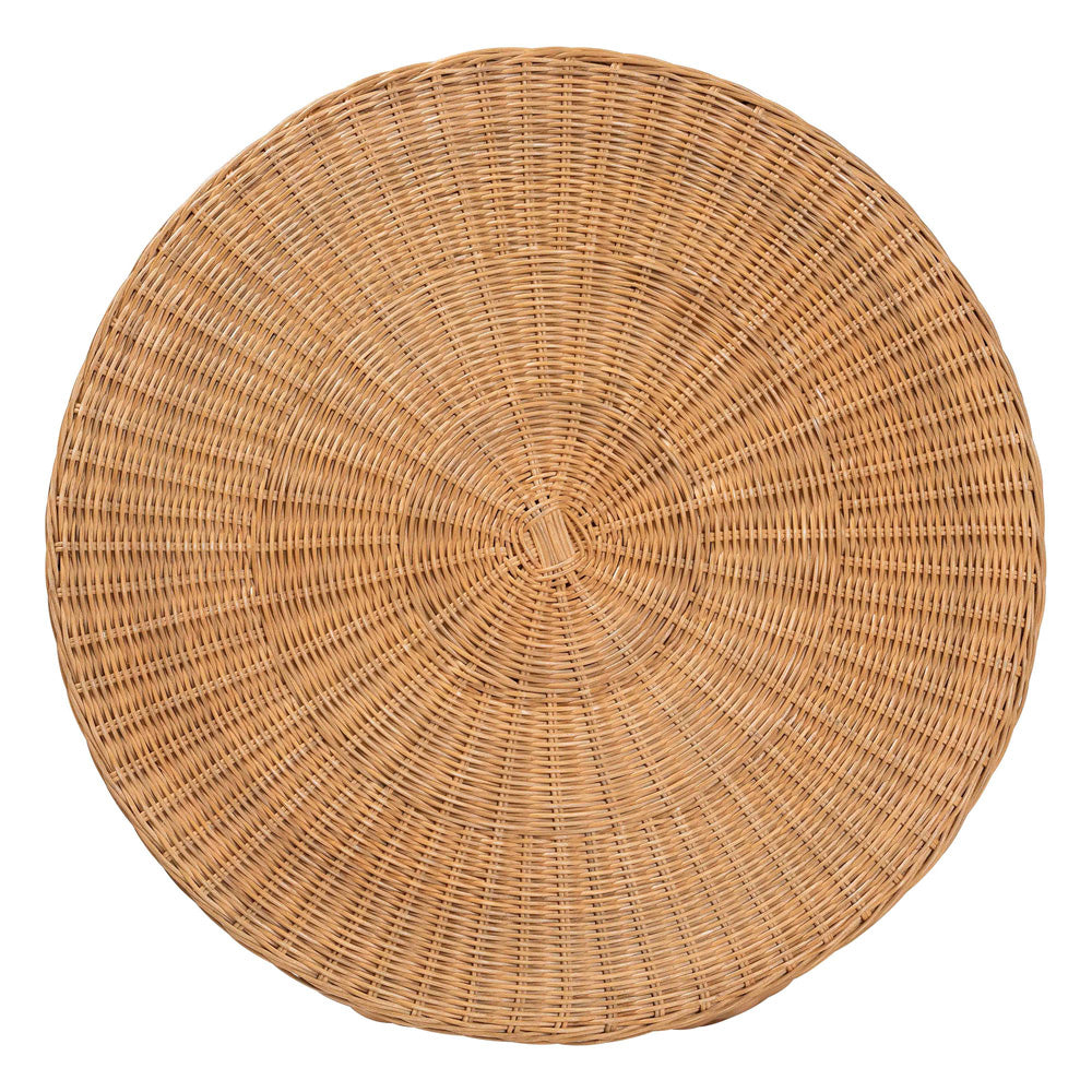 bali & pari - Palm Console Table in Honey - Palm-Light Honey Rattan Round-Console Table view 2