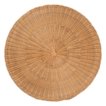 bali & pari - Palm Console Table in Honey - Palm-Light Honey Rattan Round-Console Table view 2