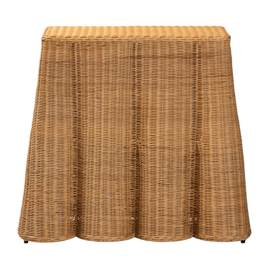 bali & pari - Palm Console Table in Light Honey - Palm-Small-Light Honey Rattan-Console Table view 2