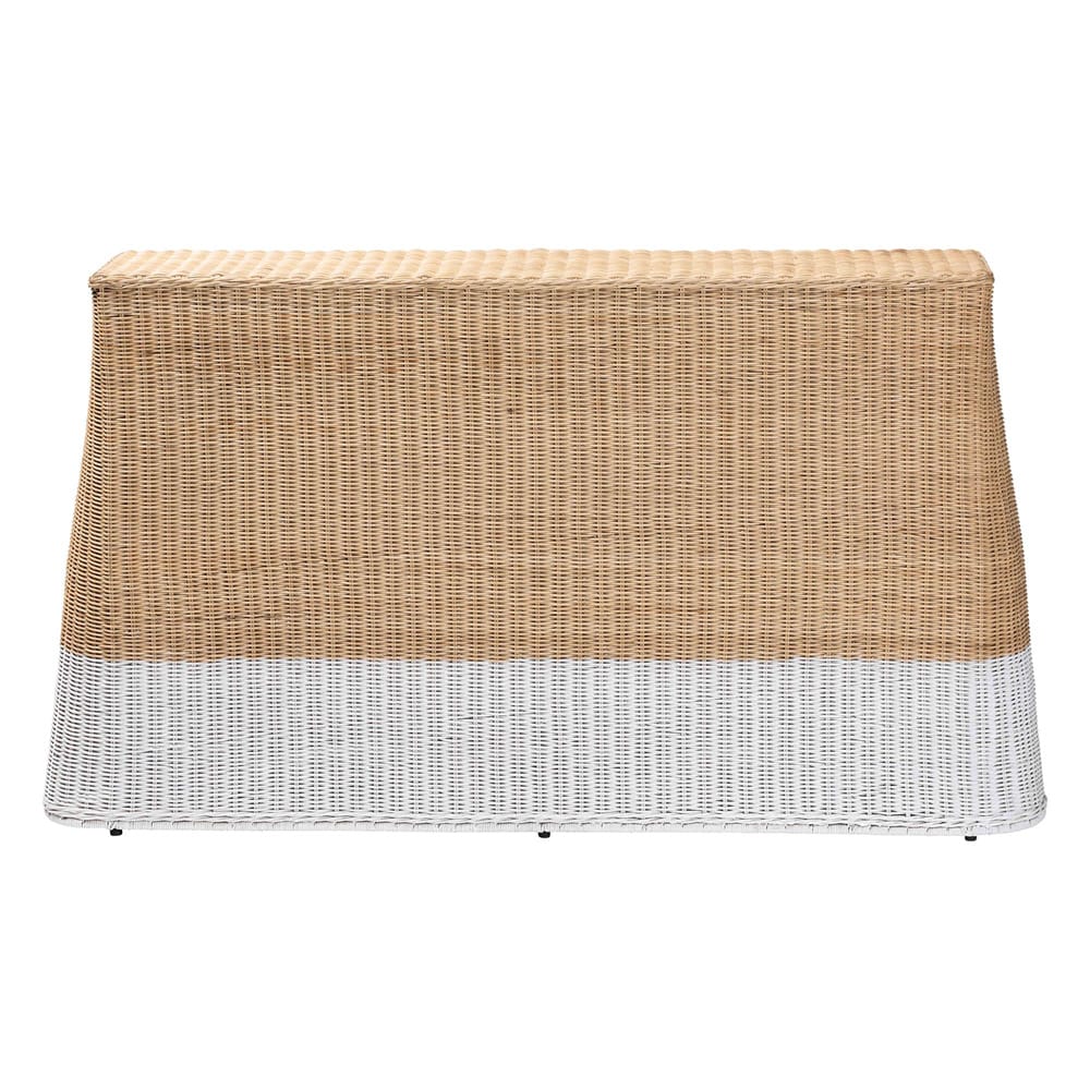 bali & pari - Palm Console Table in Natural Brown/White - Palm-Natural/White Rattan-Console Table view 4
