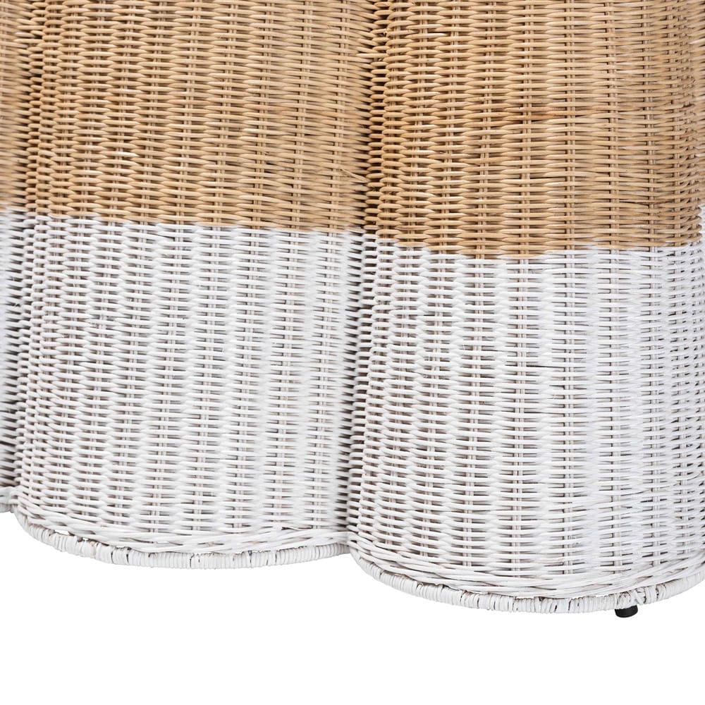 bali & pari - Palm Console Table in Natural Brown/White - Palm-Natural/White Rattan-Console Table view 5