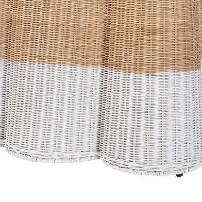 bali & pari - Palm Console Table in Natural Brown/White - Palm-Natural/White Rattan-Console Table view 5