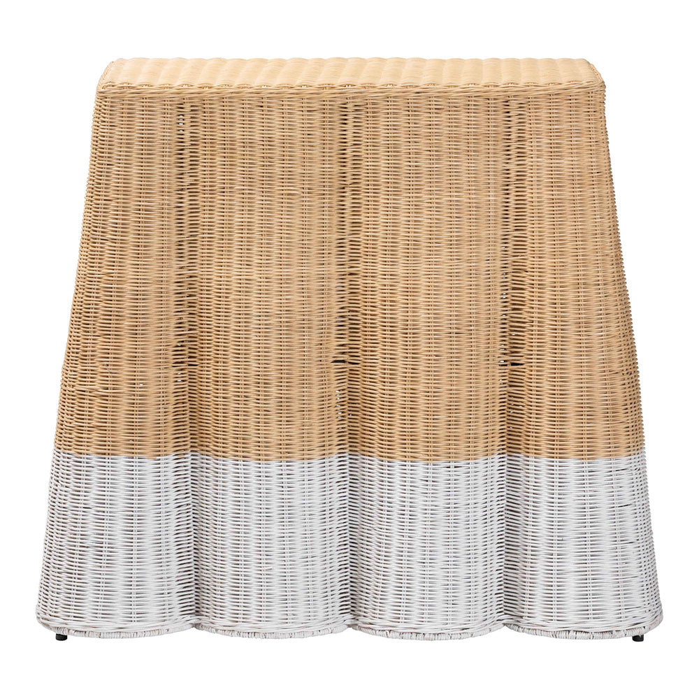bali & pari  - Palm Console Table in Natural Brown/White - Palm-Small-Natural/White Rattan-Console Table view 2
